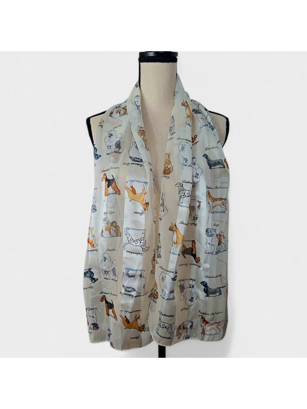 Silky Oblong Dog Lovers Scarf